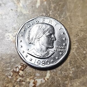 1980 Susan B Anthony Coin Wide Rim